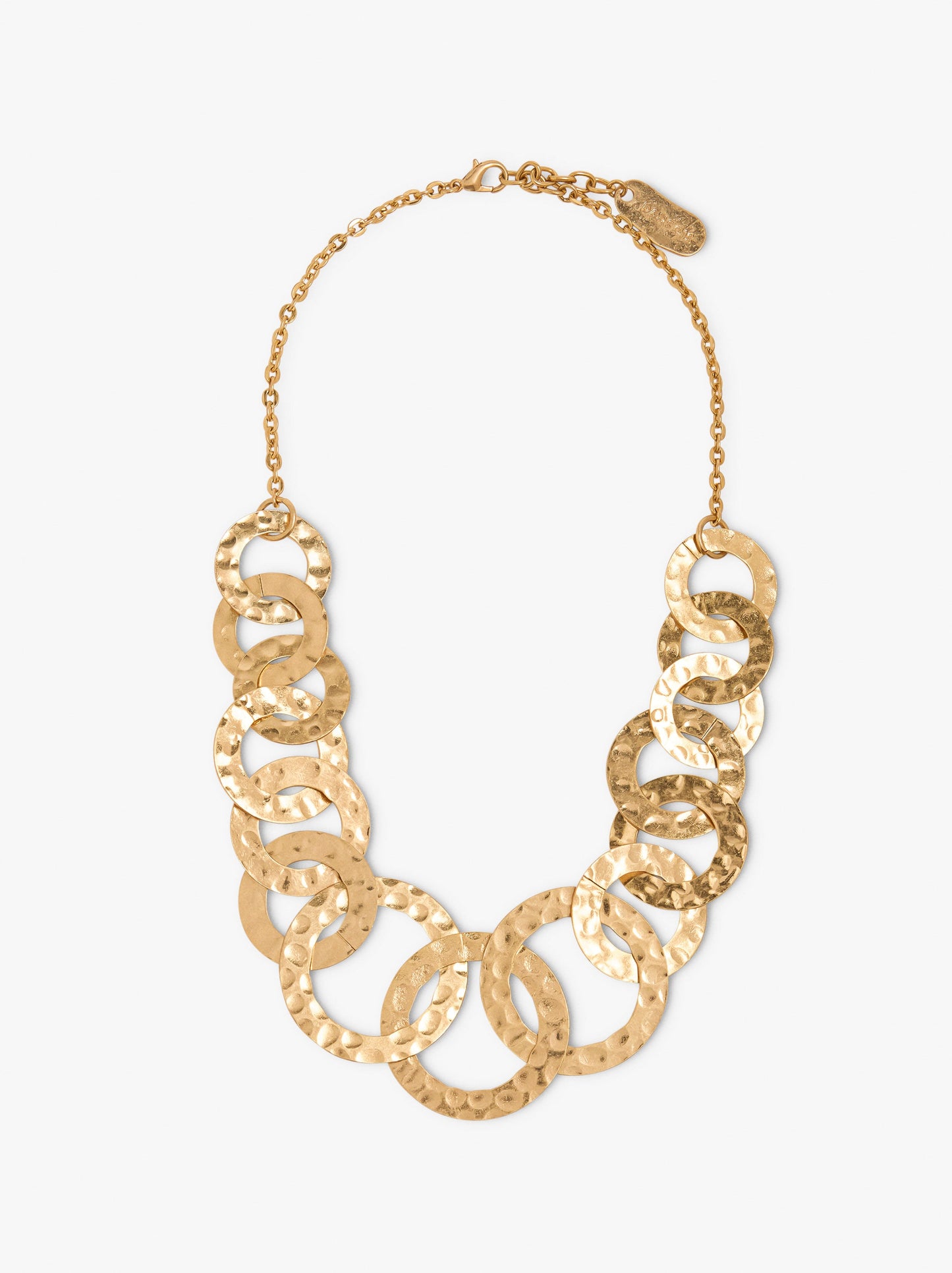 Long Necklace With Interlaced Hoops