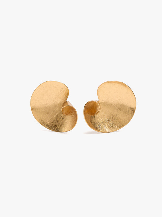 Maxi Earrings With Concave Stripes