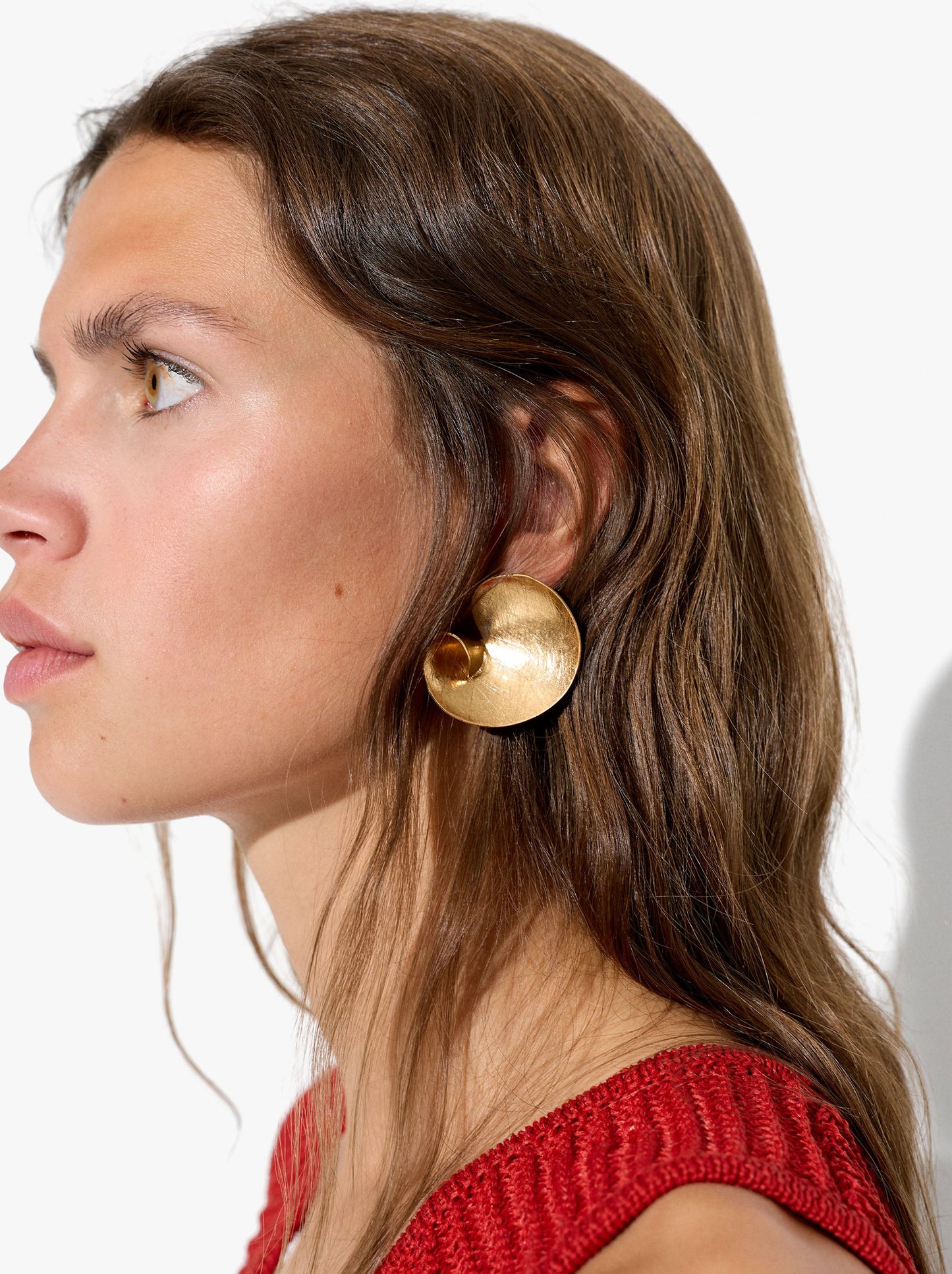 Maxi Earrings With Concave Stripes