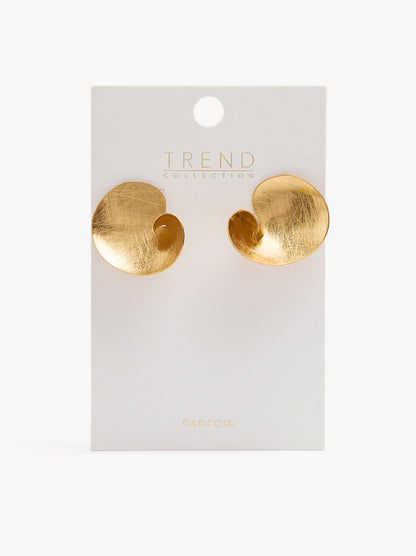 Maxi Earrings With Concave Stripes