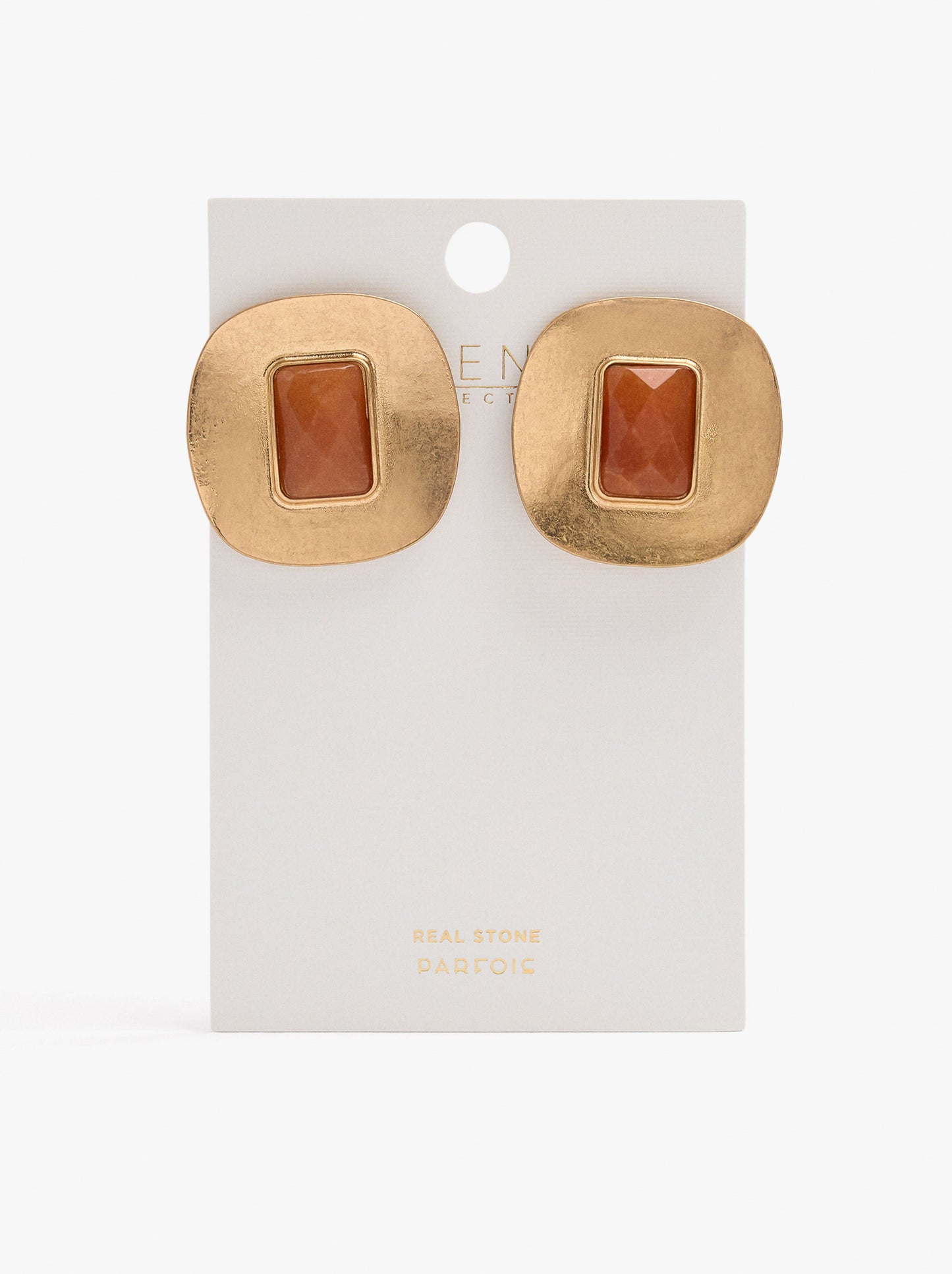 Maxi Earrings With Rectangular Stone