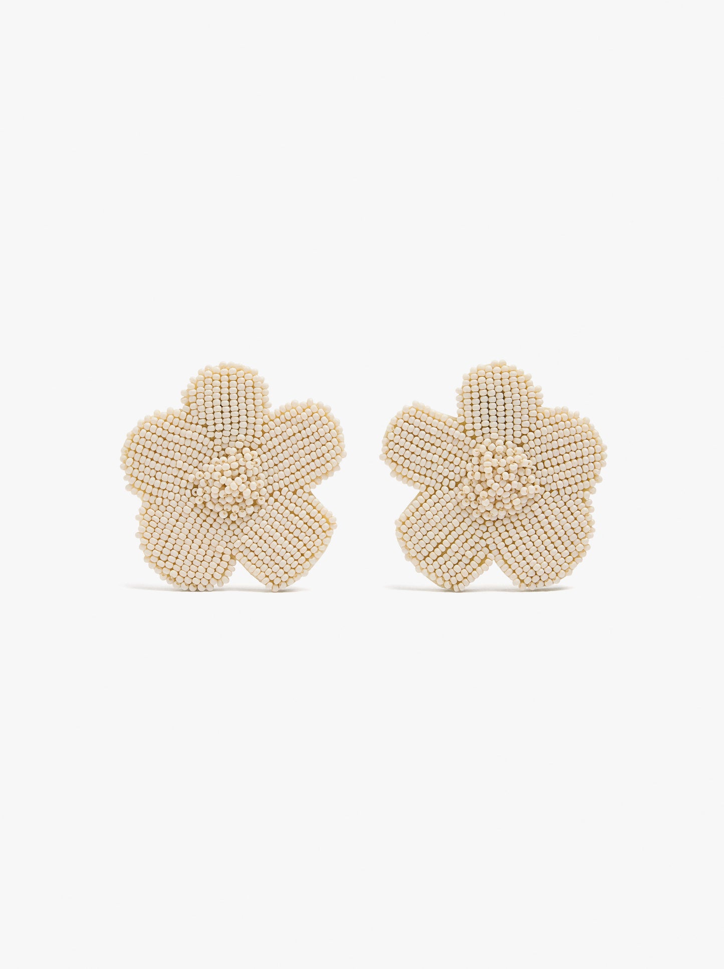 Maxi Flower Earrings With Beads