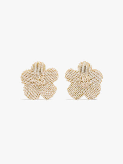 Maxi Flower Earrings With Beads