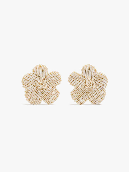 Maxi Flower Earrings With Beads