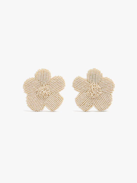 Maxi Flower Earrings With Beads