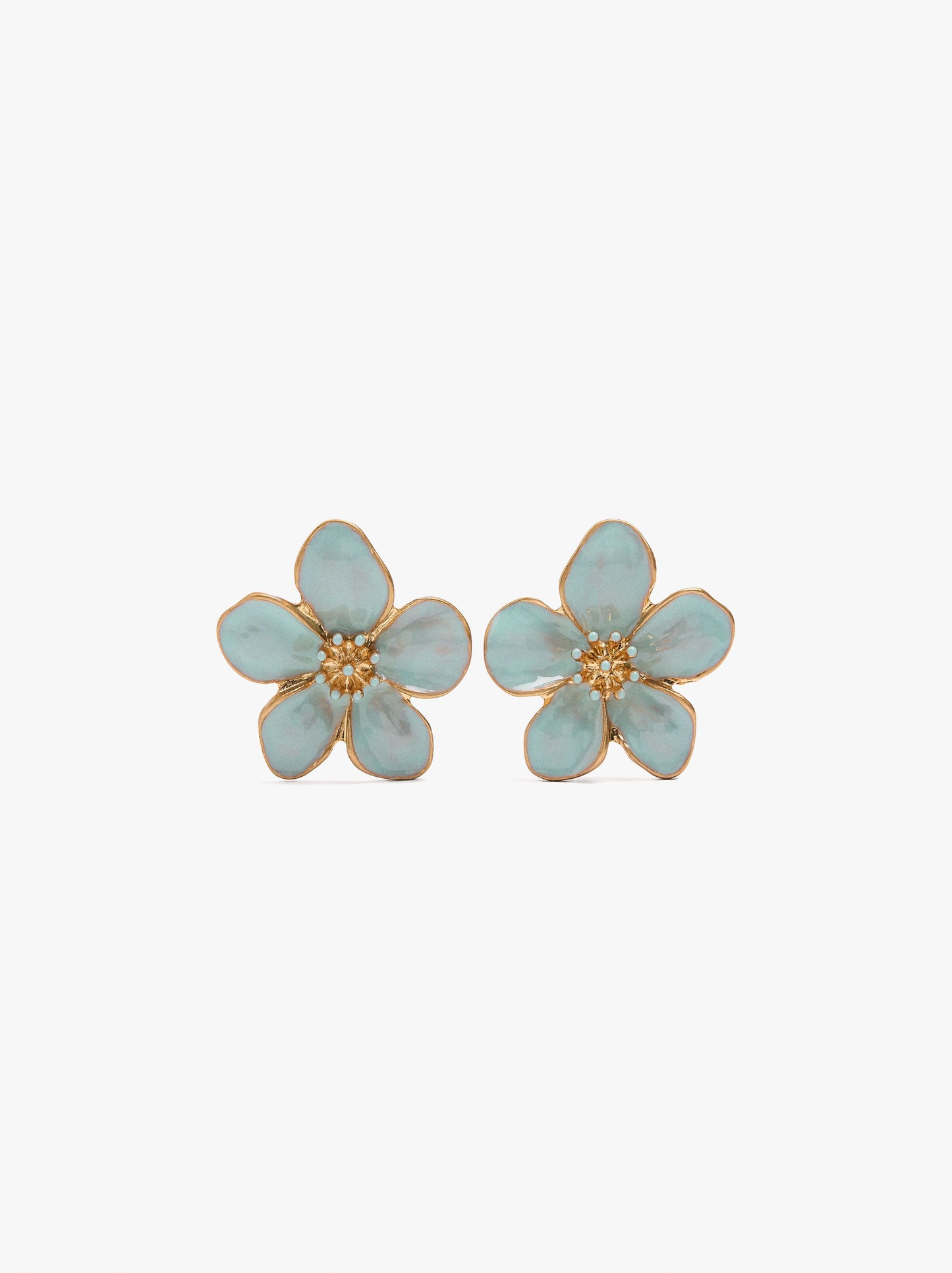 Maxi Flower Earrings With Enamel