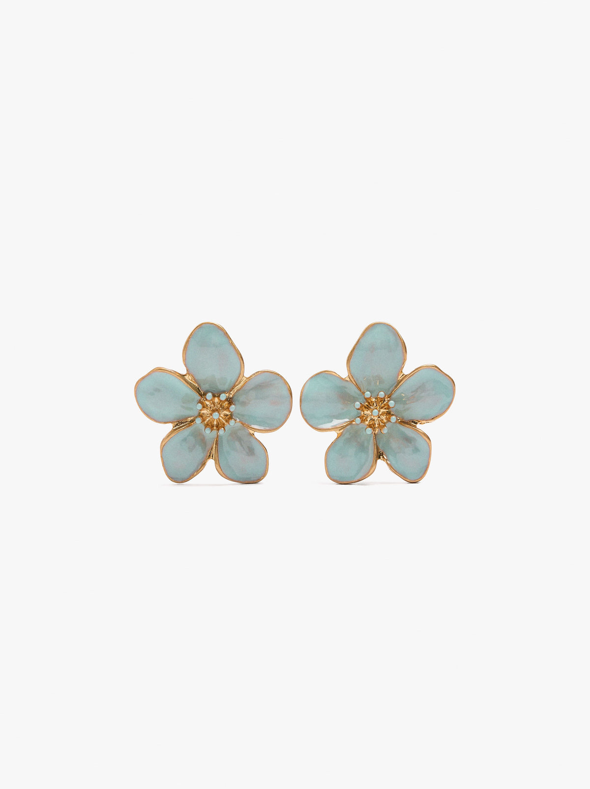 Maxi Flower Earrings With Enamel