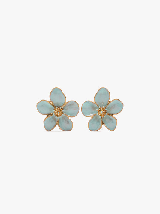 Maxi Flower Earrings With Enamel