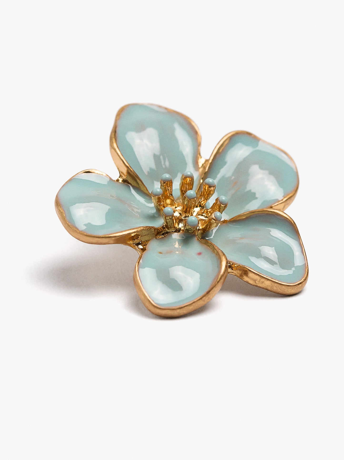 Maxi Flower Earrings With Enamel