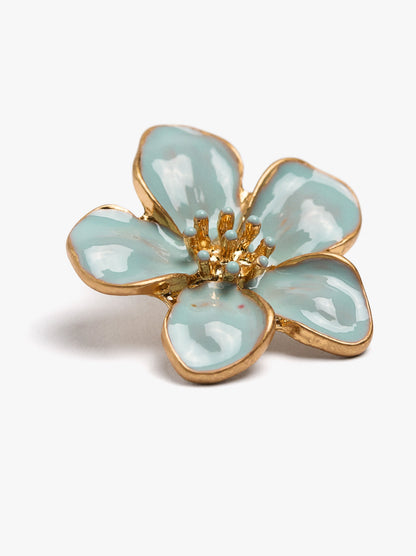 Maxi Flower Earrings With Enamel