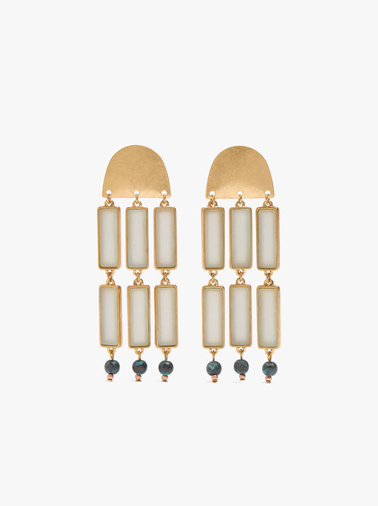 Maxi Flower Earrings With Beads