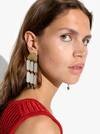 Maxi Flower Earrings With Beads
