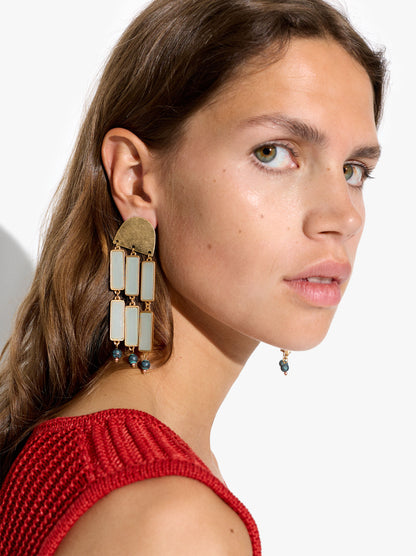 Maxi Flower Earrings With Beads