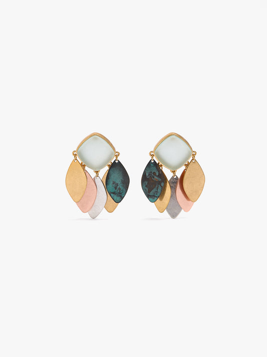 Maxi Earrings With Multicolor Petals