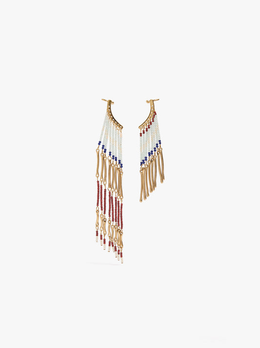 Asymmetric Ear Jacket Earrings