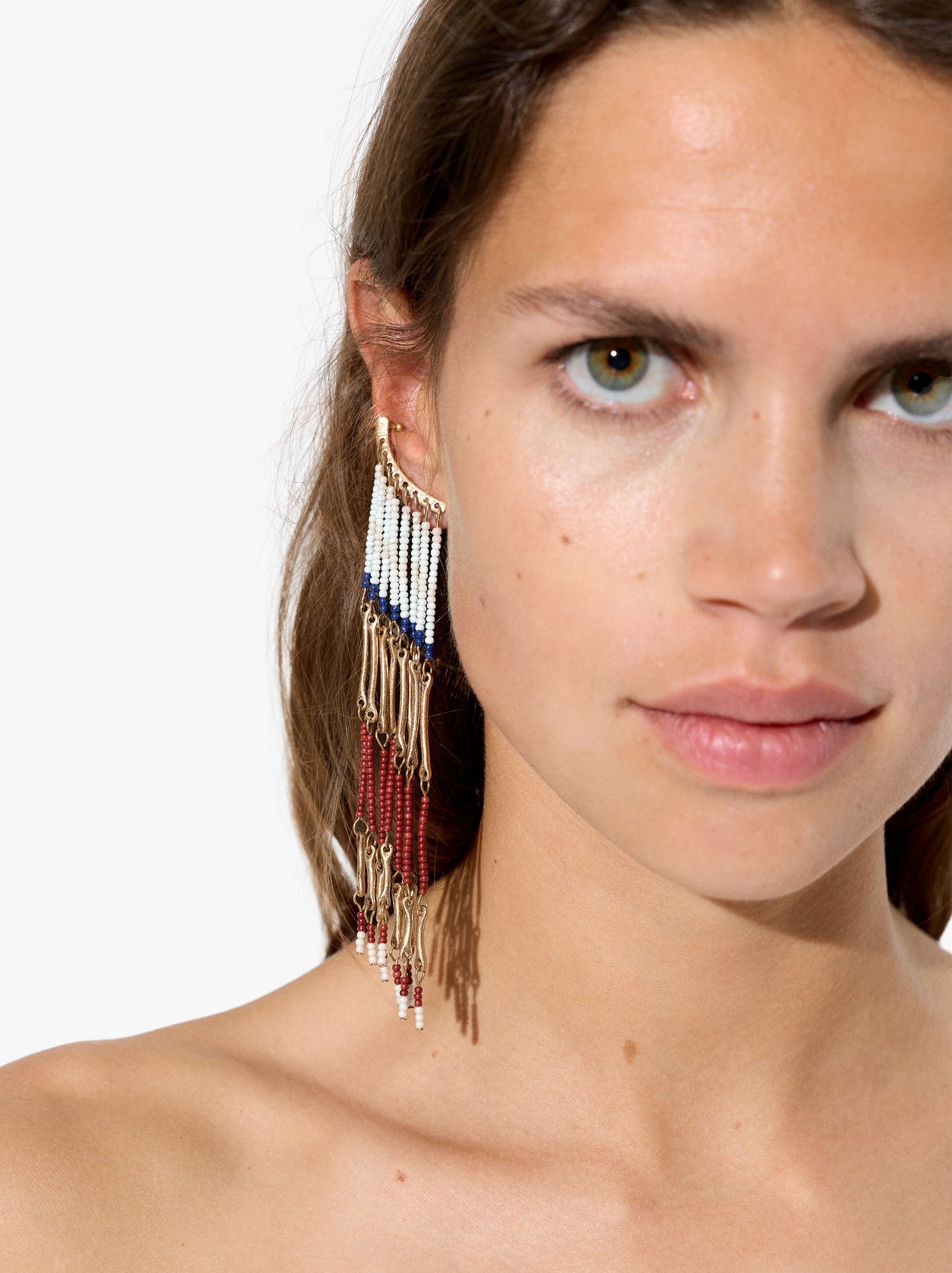 Asymmetric Ear Jacket Earrings
