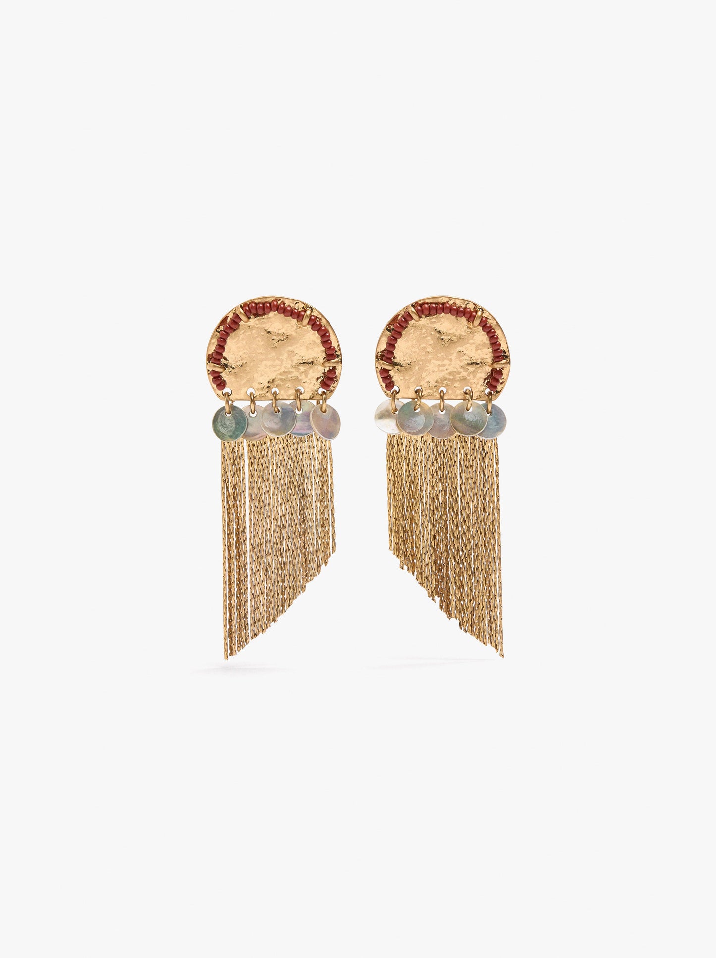 Maxi Cascade-Effect Earrings With Shells