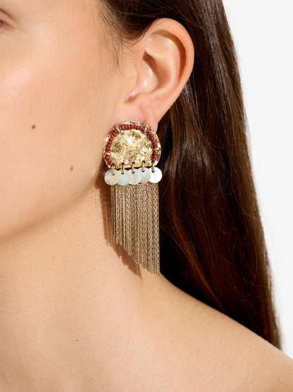 Maxi Cascade-Effect Earrings With Shells