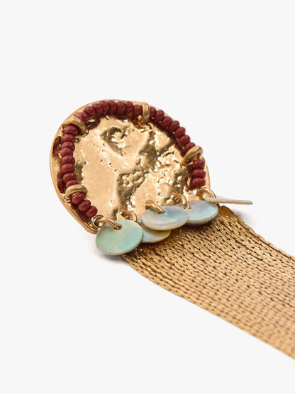 Maxi Cascade-Effect Earrings With Shells
