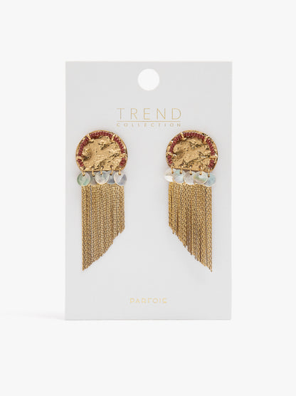 Maxi Cascade-Effect Earrings With Shells