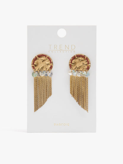 Maxi Cascade-Effect Earrings With Shells