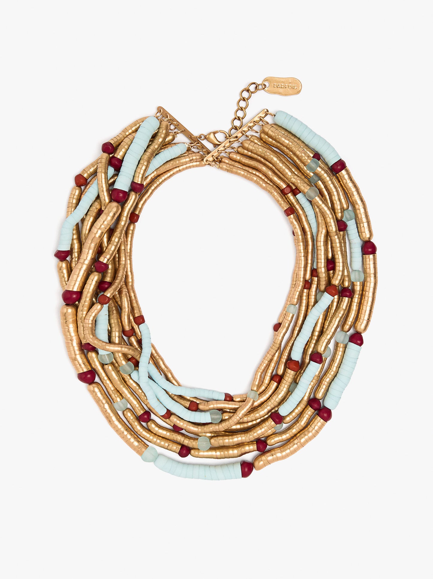 Short Multi-Collar With Glass Beads