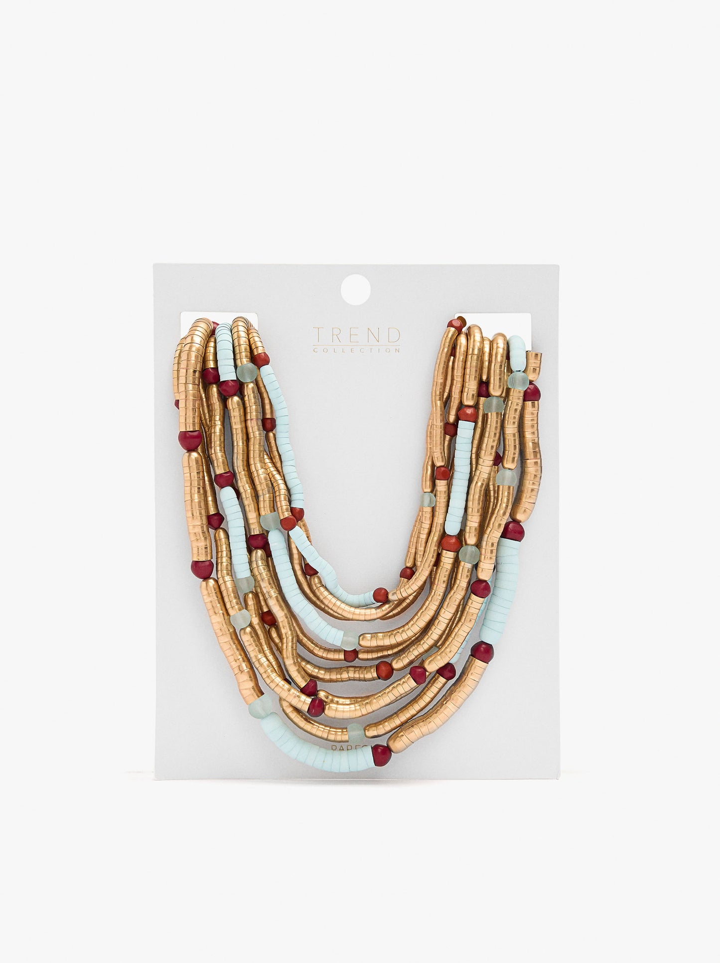 Short Multi-Collar With Glass Beads