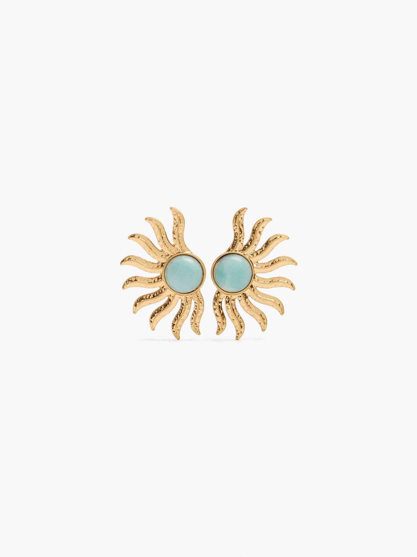 Maxi Sun Earrings With Stone
