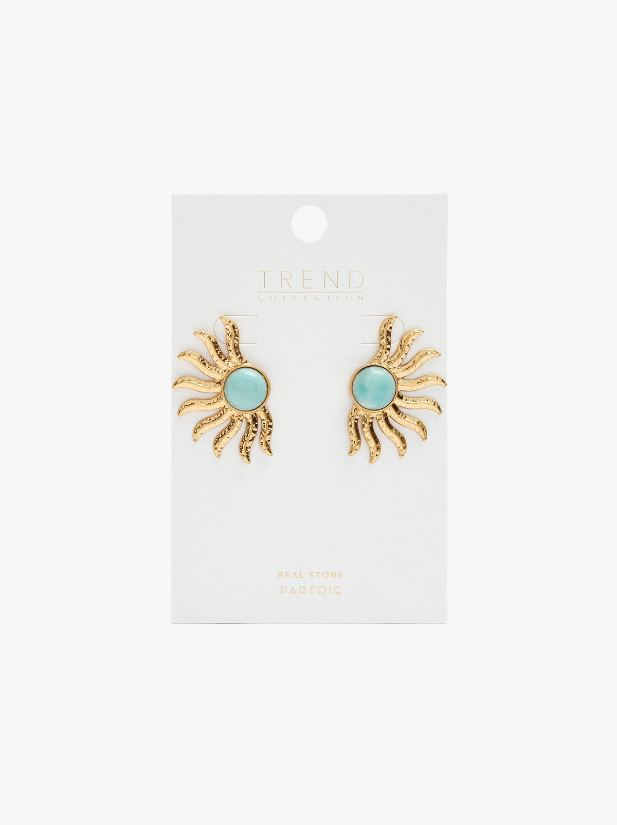 Maxi Sun Earrings With Stone