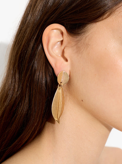Long Earrings With Leaves