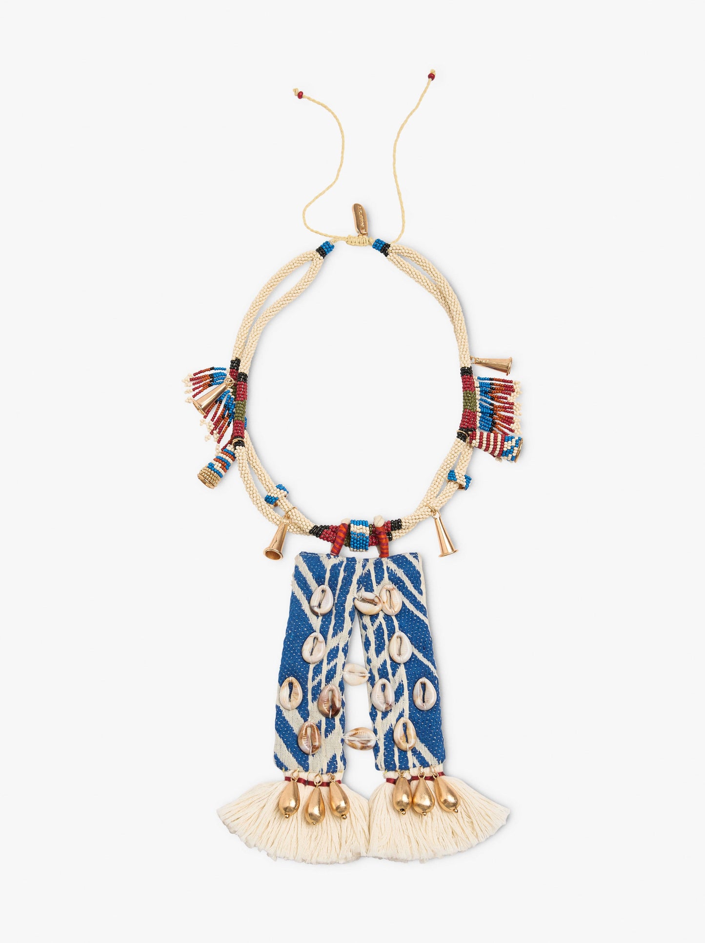Ethnic Necklace With Shells And Beads