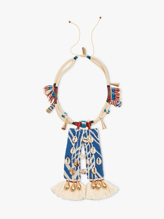 Ethnic Necklace With Shells And Beads