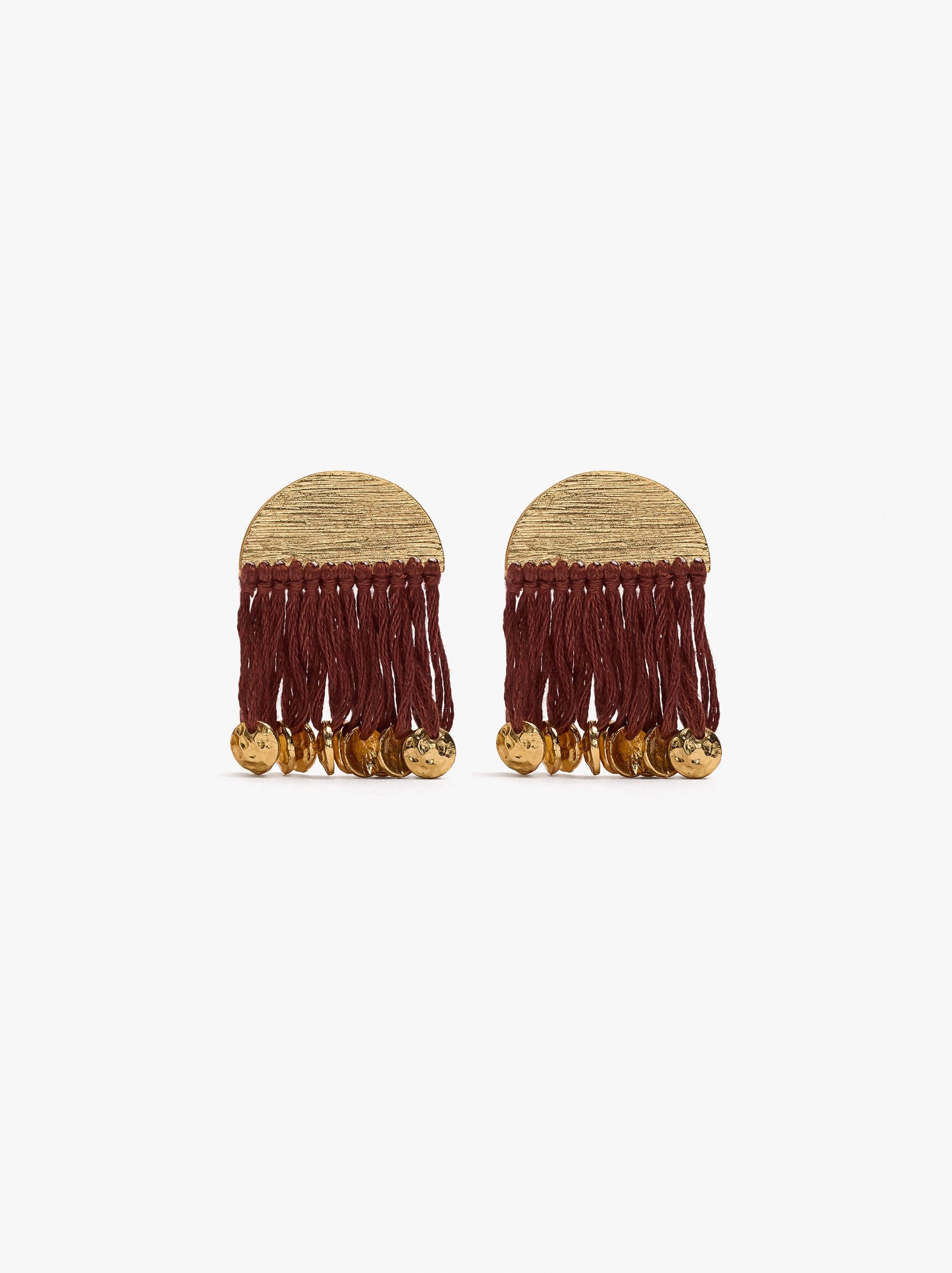 Centre Earrings With Fringes