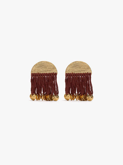 Centre Earrings With Fringes