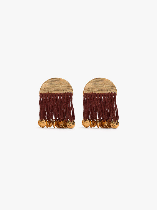 Centre Earrings With Fringes