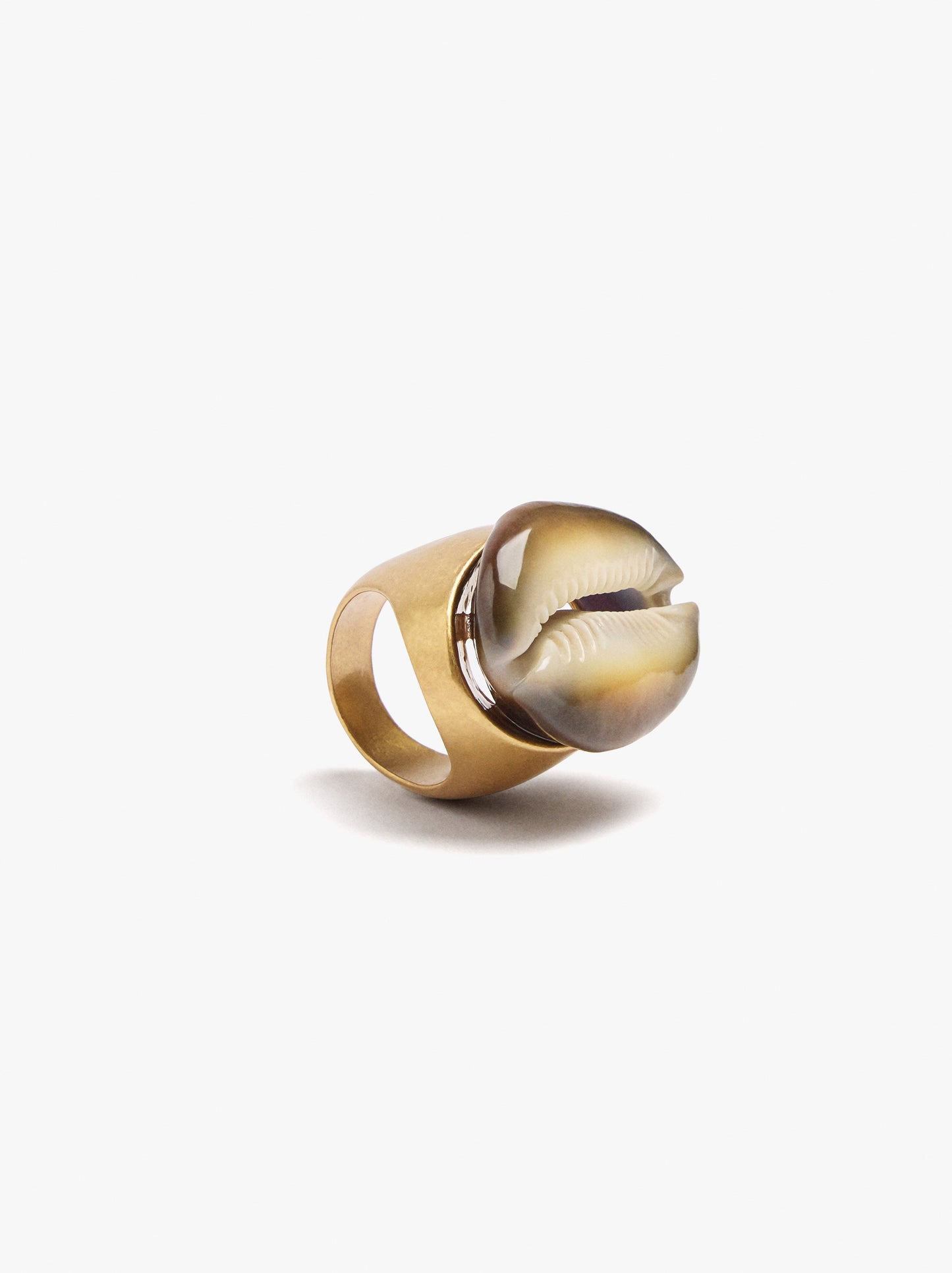 Ring With Embossed Shell