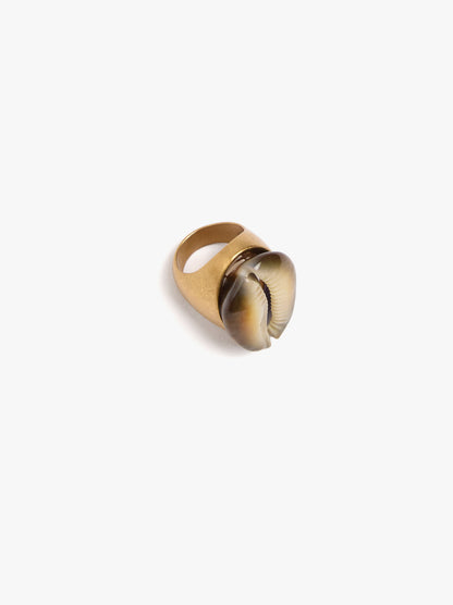 Ring With Embossed Shell