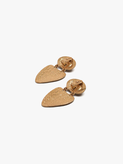 Inverted Triangle Earrings With Shells