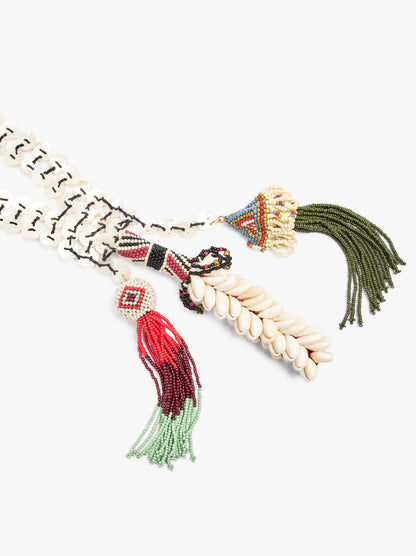 Necklace With Glass Beads And Shells