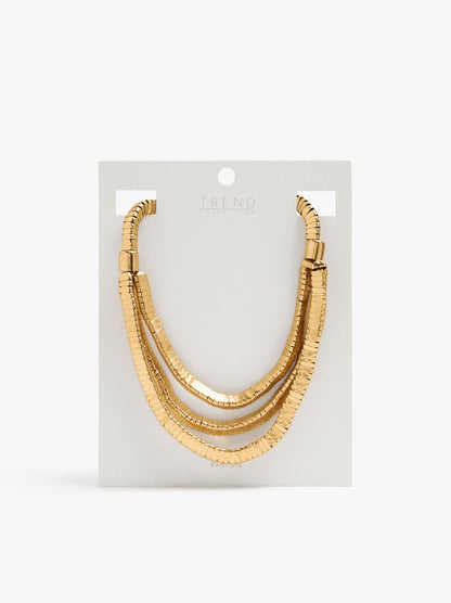 Structured Triple Necklace