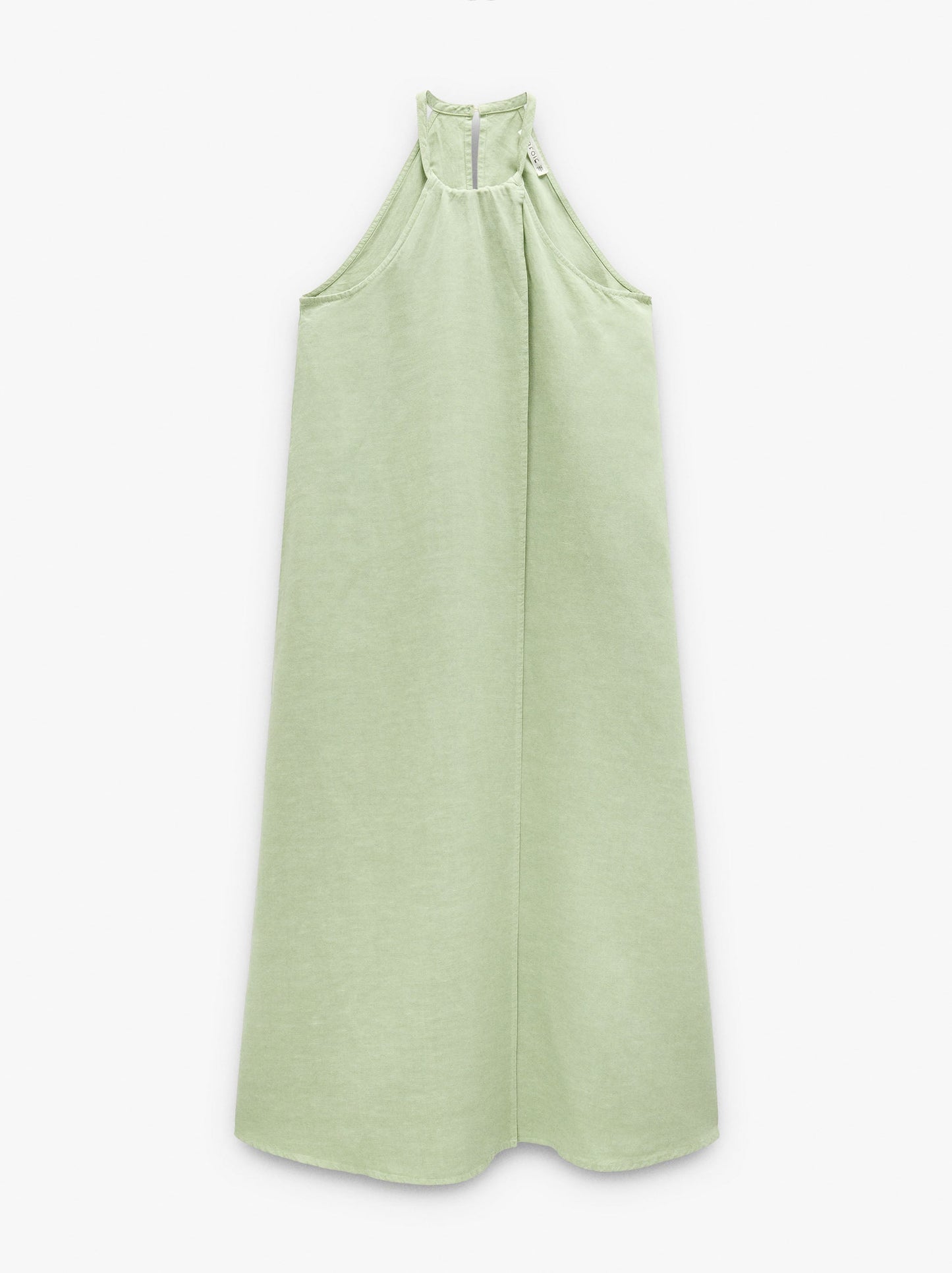 Plain Halter Dress With Pockets