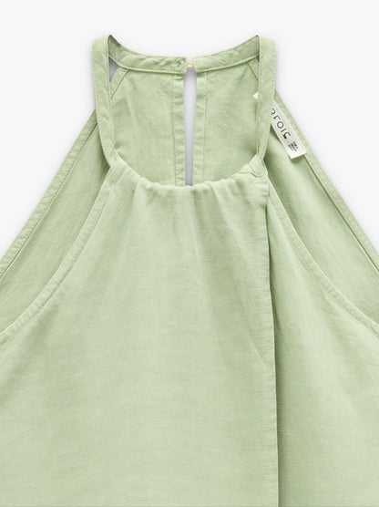 Plain Halter Dress With Pockets