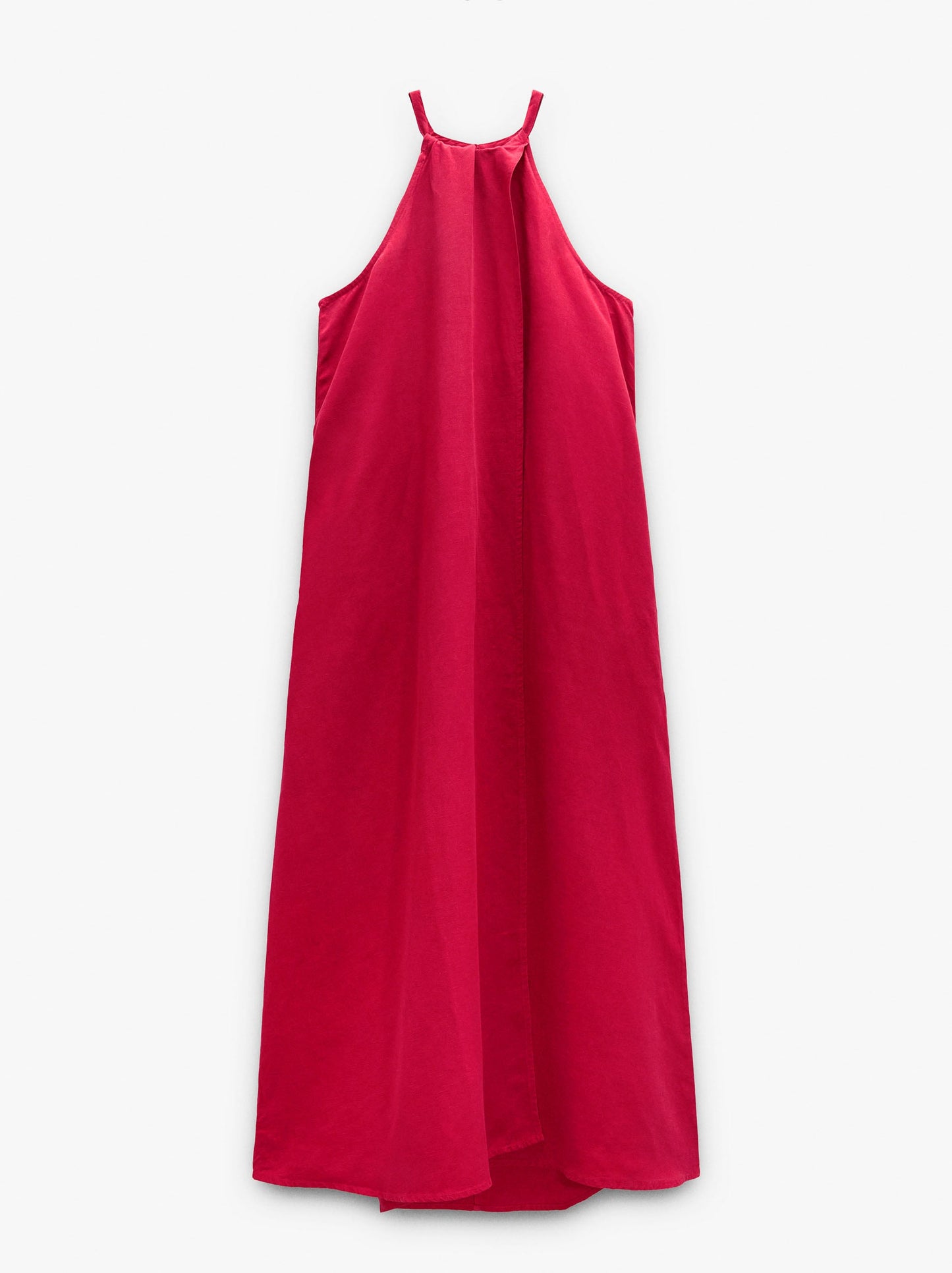 Plain Halter Dress With Pockets