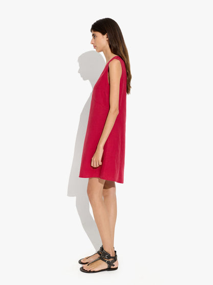 Plain Dress With V-Neck