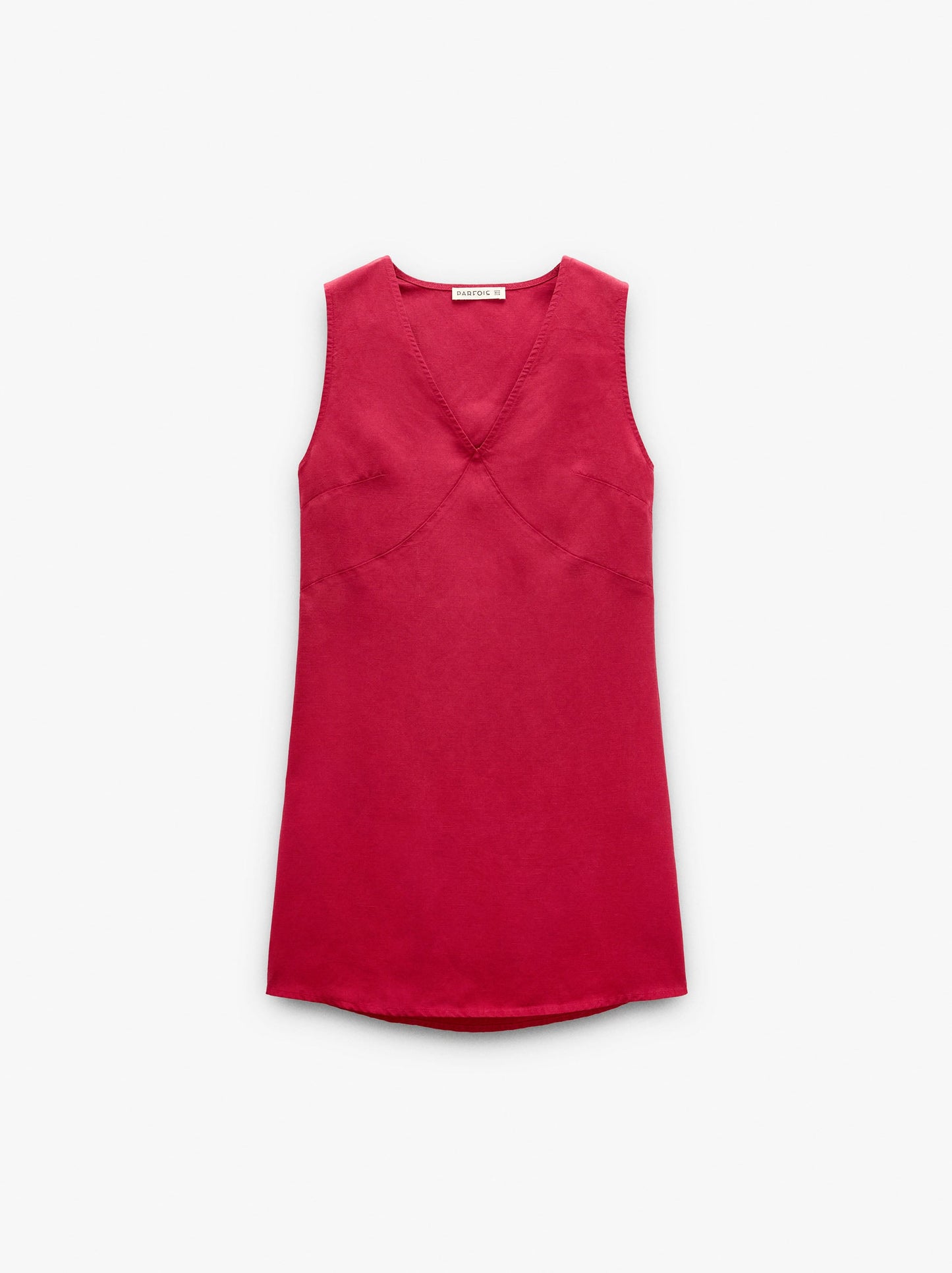 Plain Dress With V-Neck