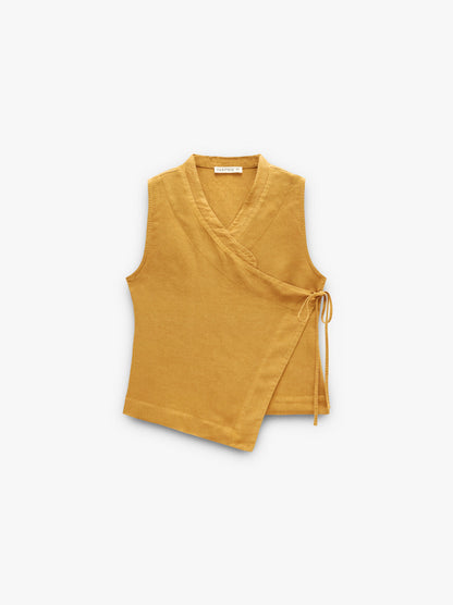 Plain Vest With Overlap