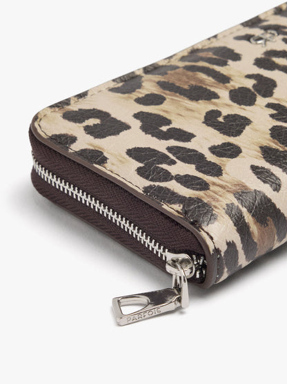 Animal Printed Wallet With Texture L