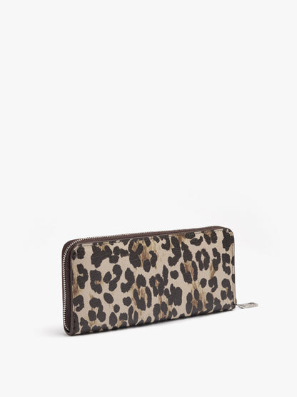 Animal Printed Wallet With Texture L