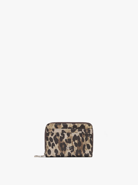 Animal Printed Wallet With Xs Texture