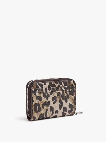 Animal Printed Wallet With Xs Texture